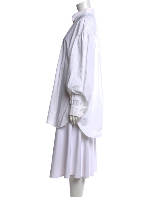 PLAN C Striped Long Sleeve Button-Up Top