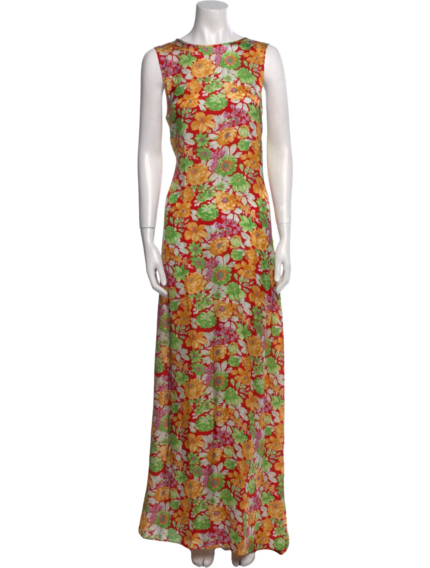 PLAN C Floral Print Long Dress w/ Tags