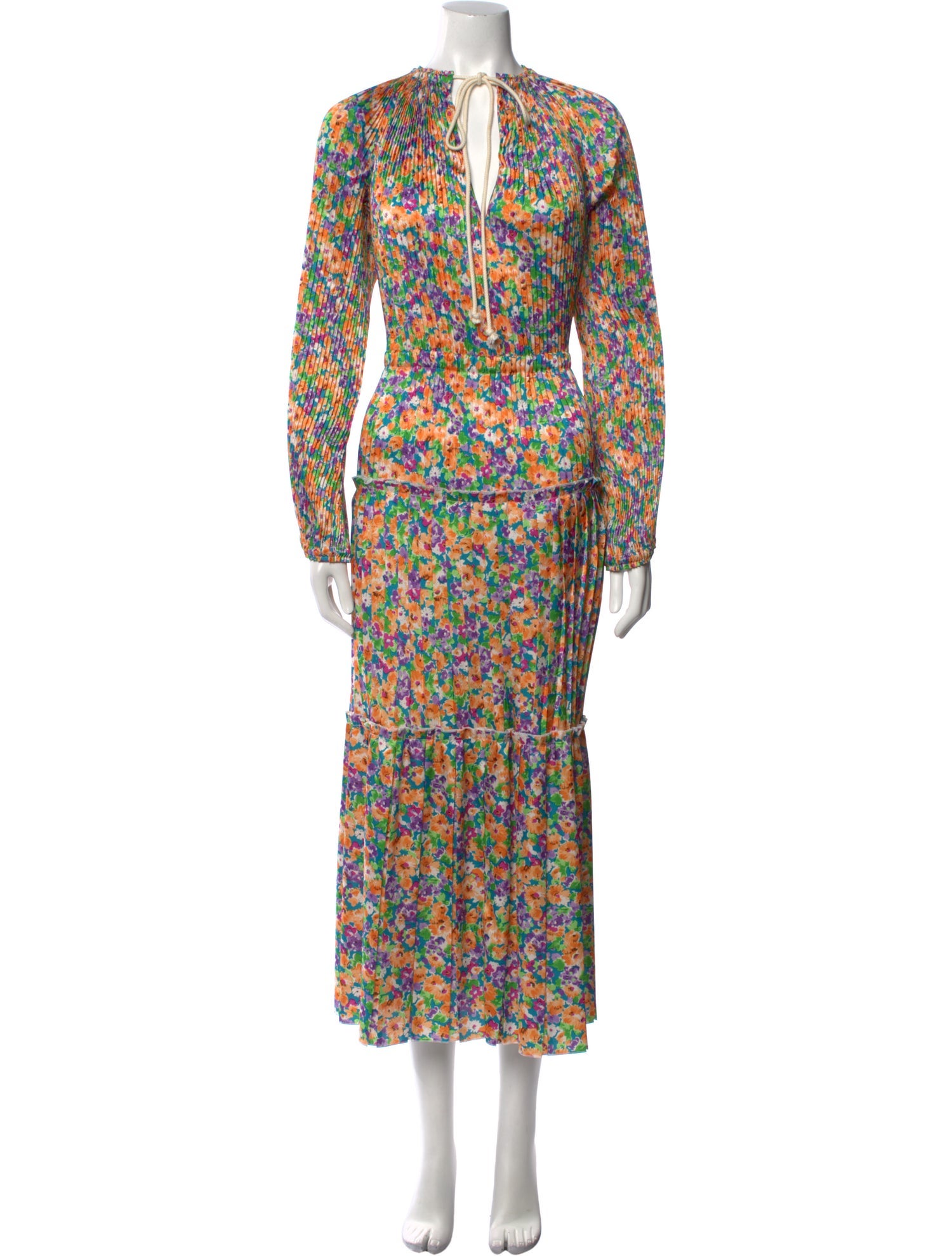 PLAN C Floral Print Long Dress