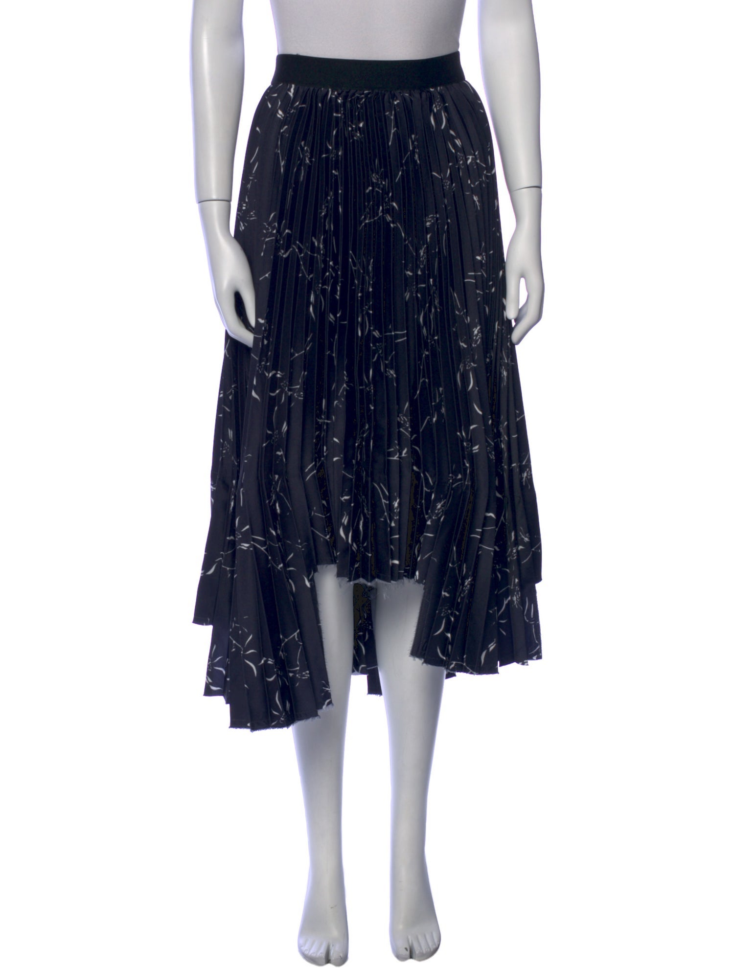 PLAN C Printed Midi Length Skirt