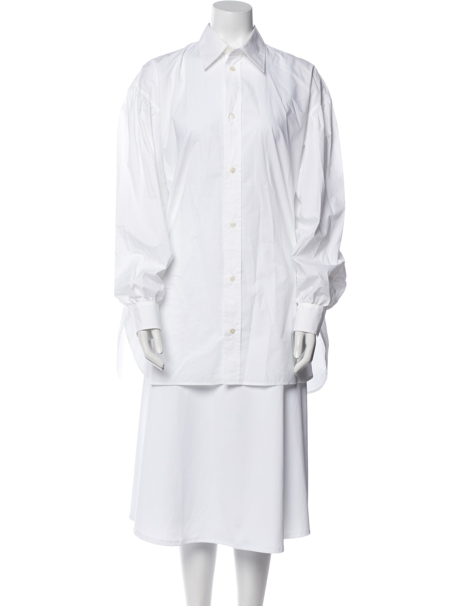 PLAN C Long Sleeve Button-Up Top