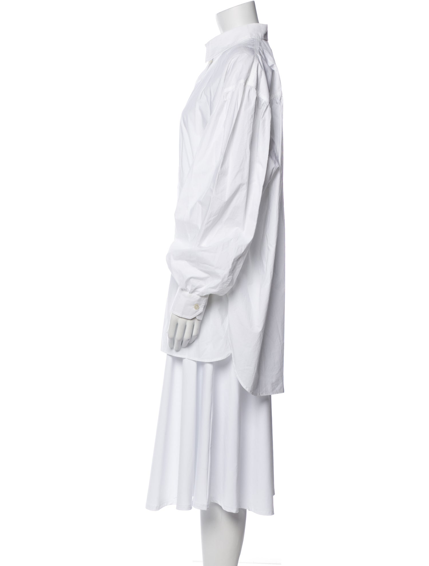 PLAN C Long Sleeve Button-Up Top