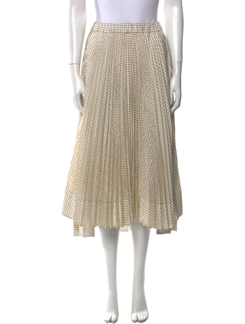 PLAN C Plaid Print Midi Length Skirt