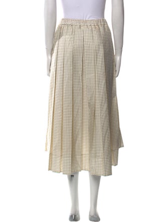 PLAN C Plaid Print Midi Length Skirt