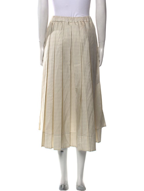 PLAN C Plaid Print Midi Length Skirt