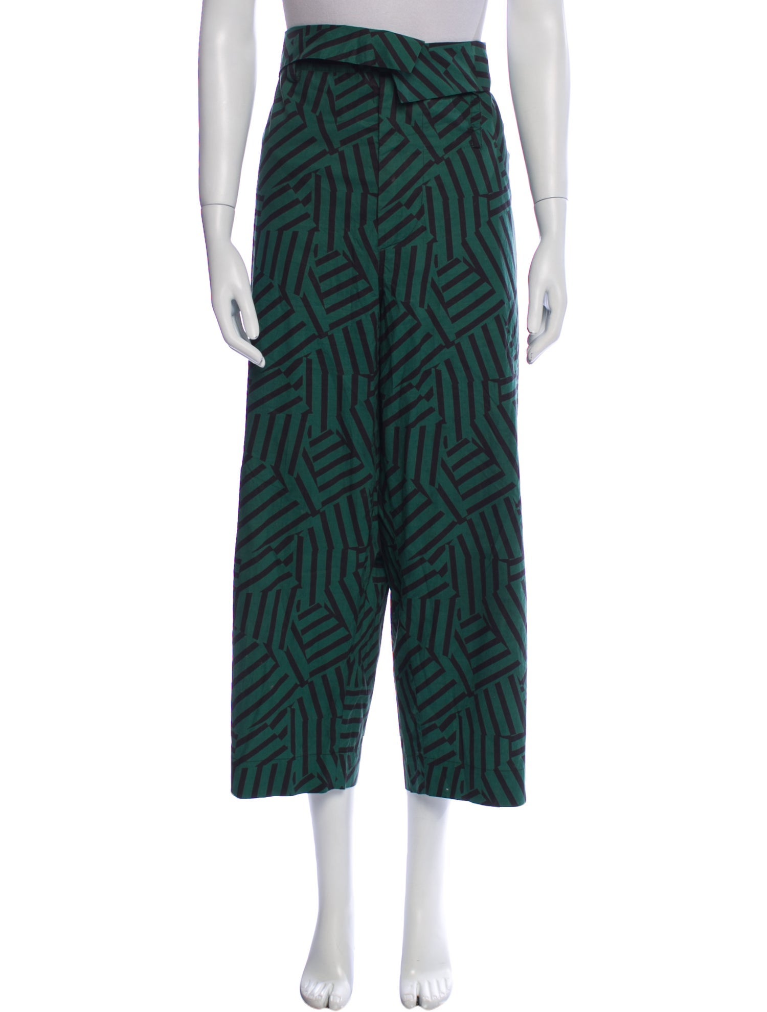 PLAN C Printed Wide Leg Pants