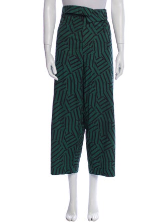 PLAN C Printed Wide Leg Pants