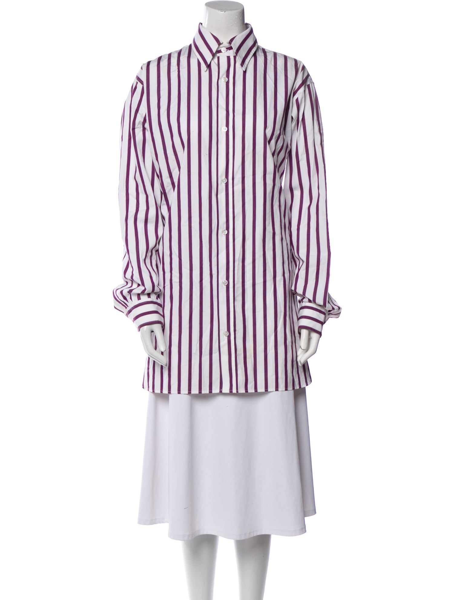 PLAN C Striped Long Sleeve Tunic