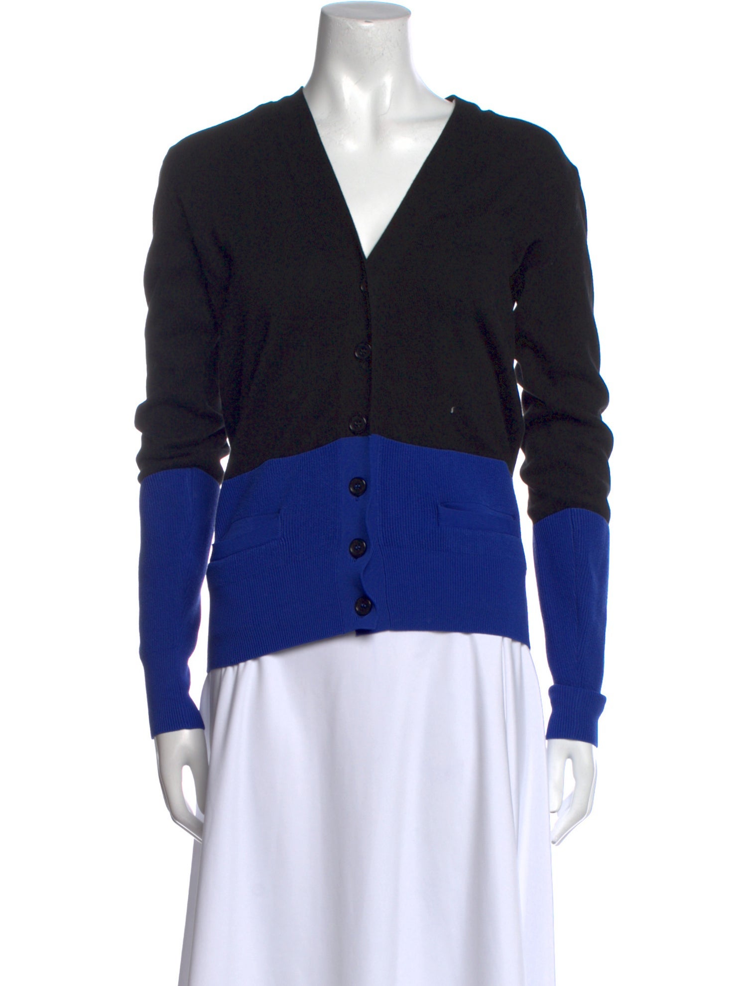 PLAN C V-Neck Long Sleeve Button-Up Top