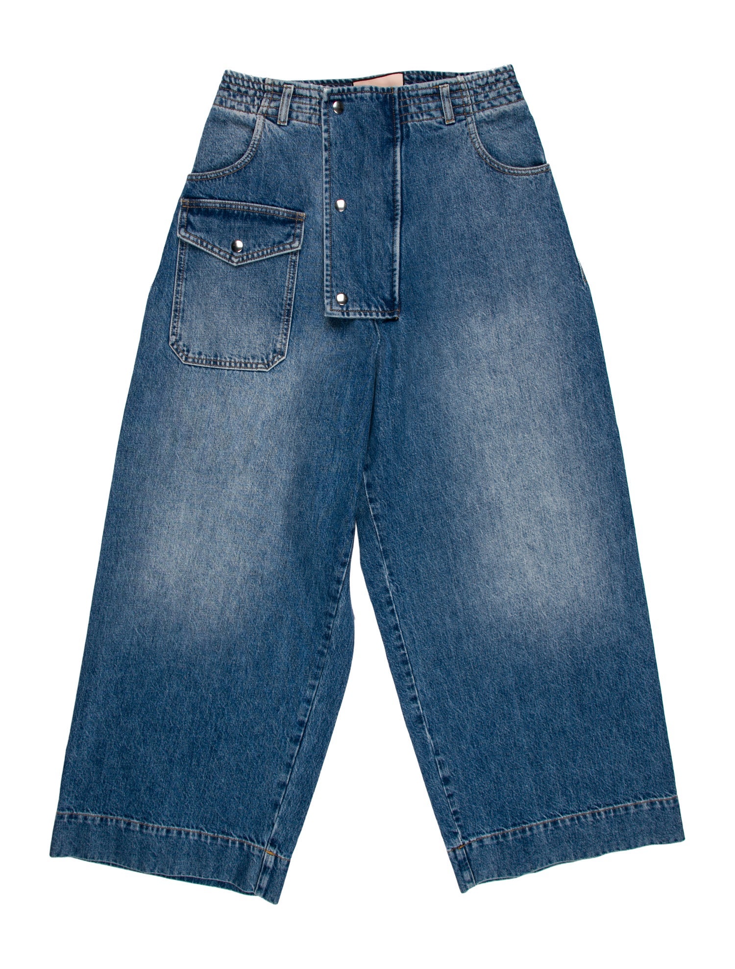 PLAN C High-Rise Wide Leg Jeans