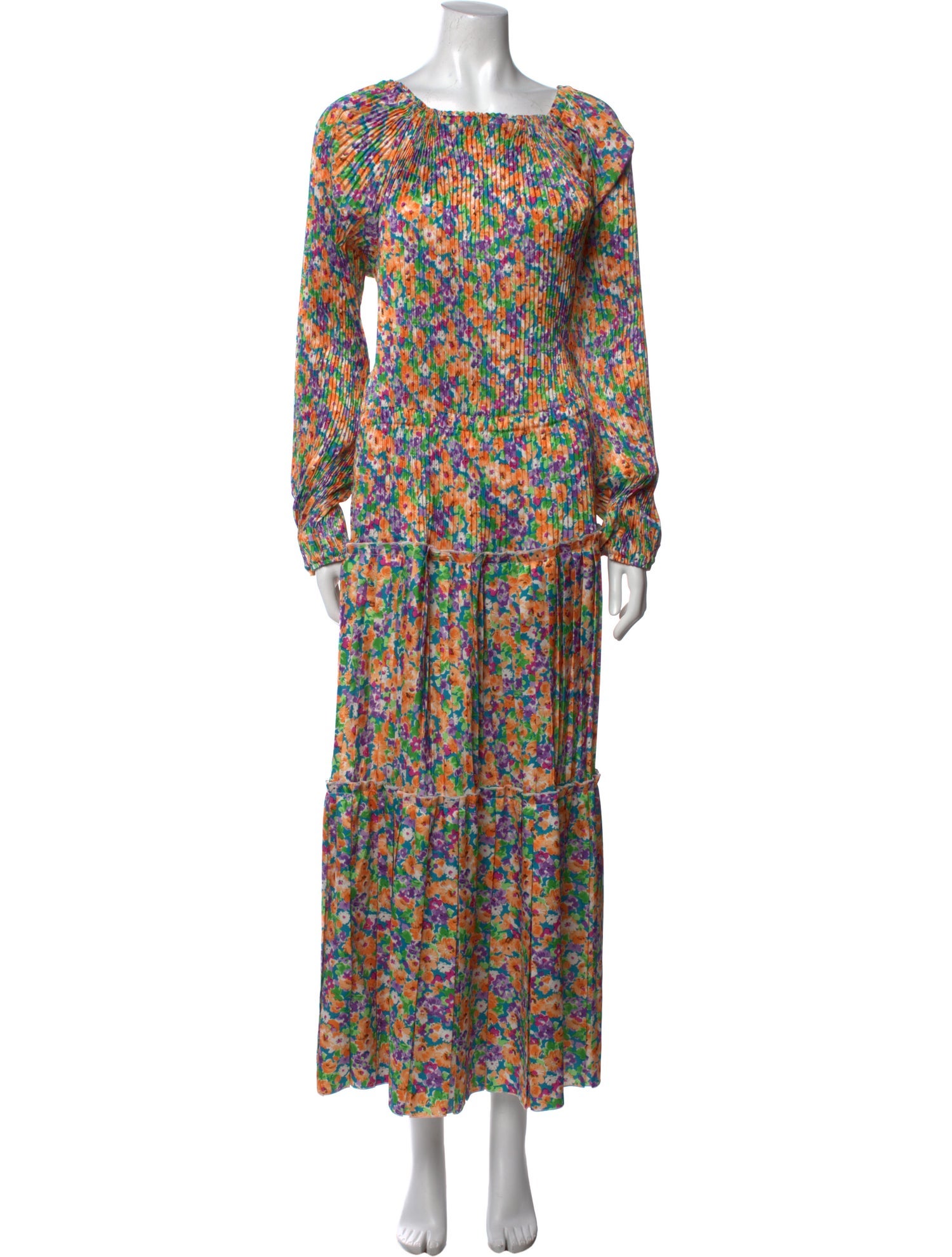 PLAN C Floral Print Long Dress