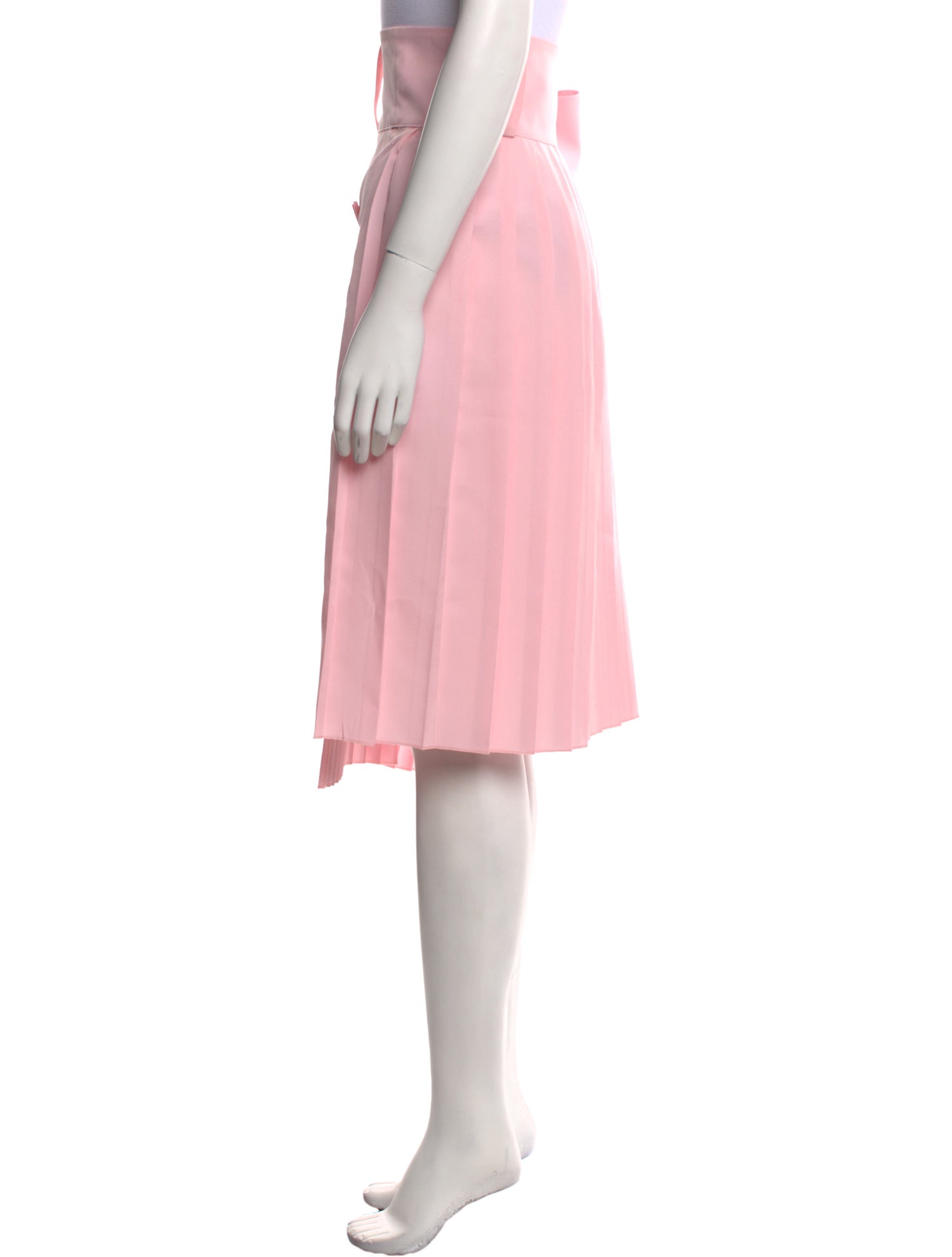 PLAN C Pleated Accents Midi Length Skirt