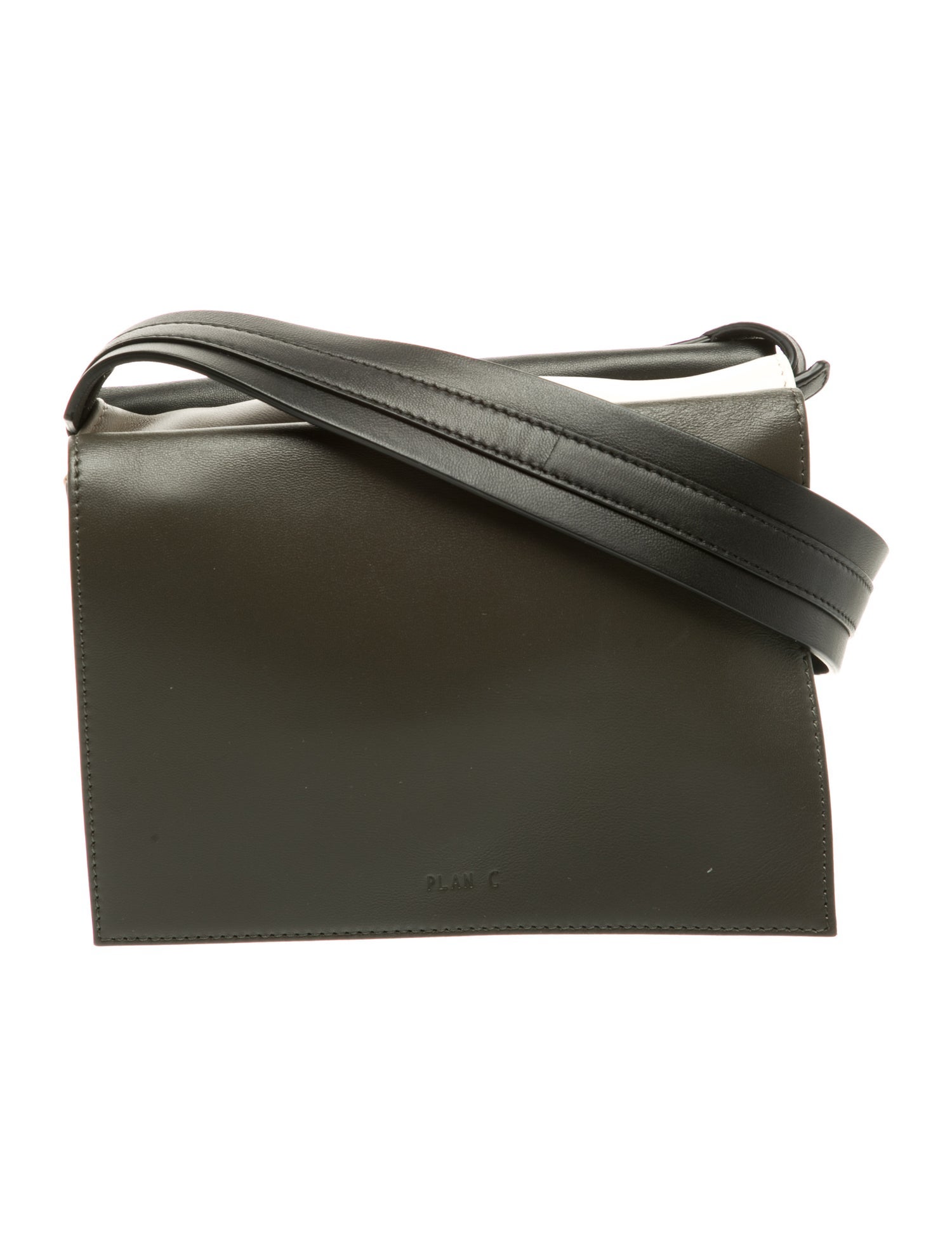 PLAN C Leather Shoulder Bag