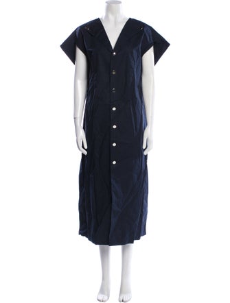 PLAN C V-Neck Long Dress