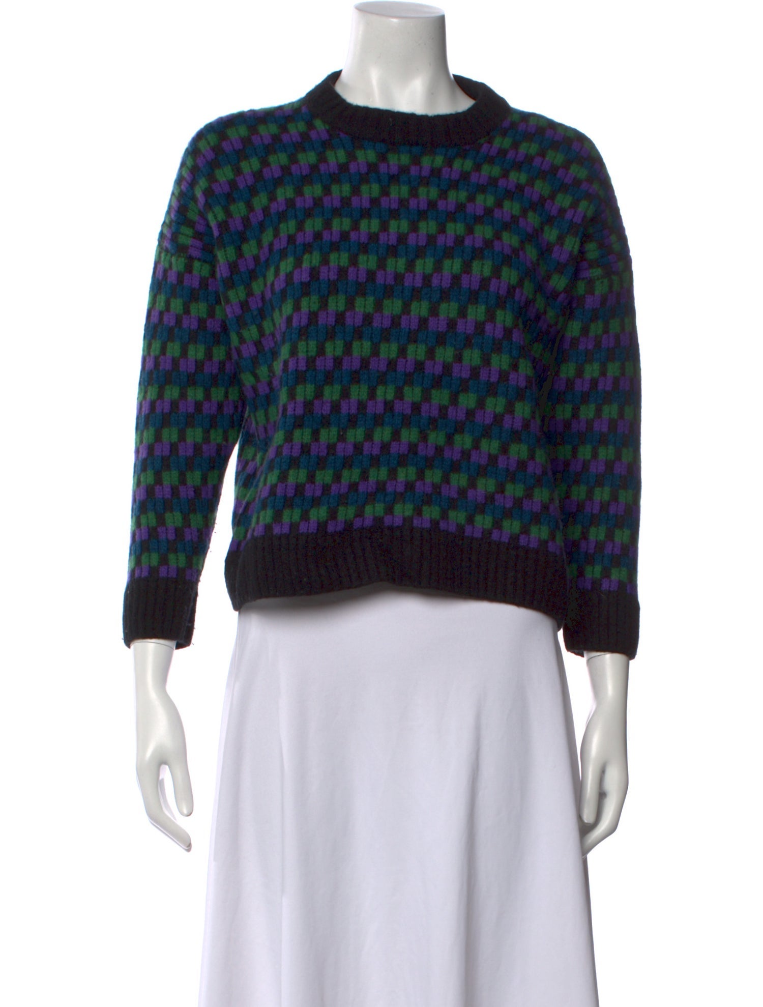 PLAN C Virgin Wool Printed Sweater