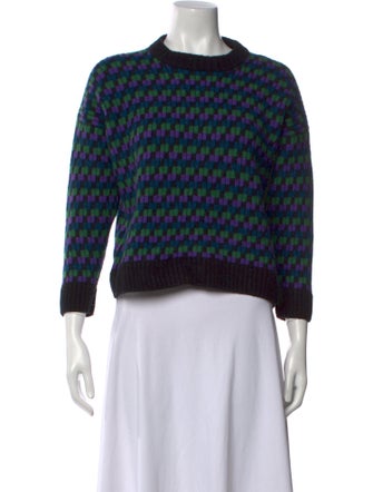 PLAN C Virgin Wool Printed Sweater