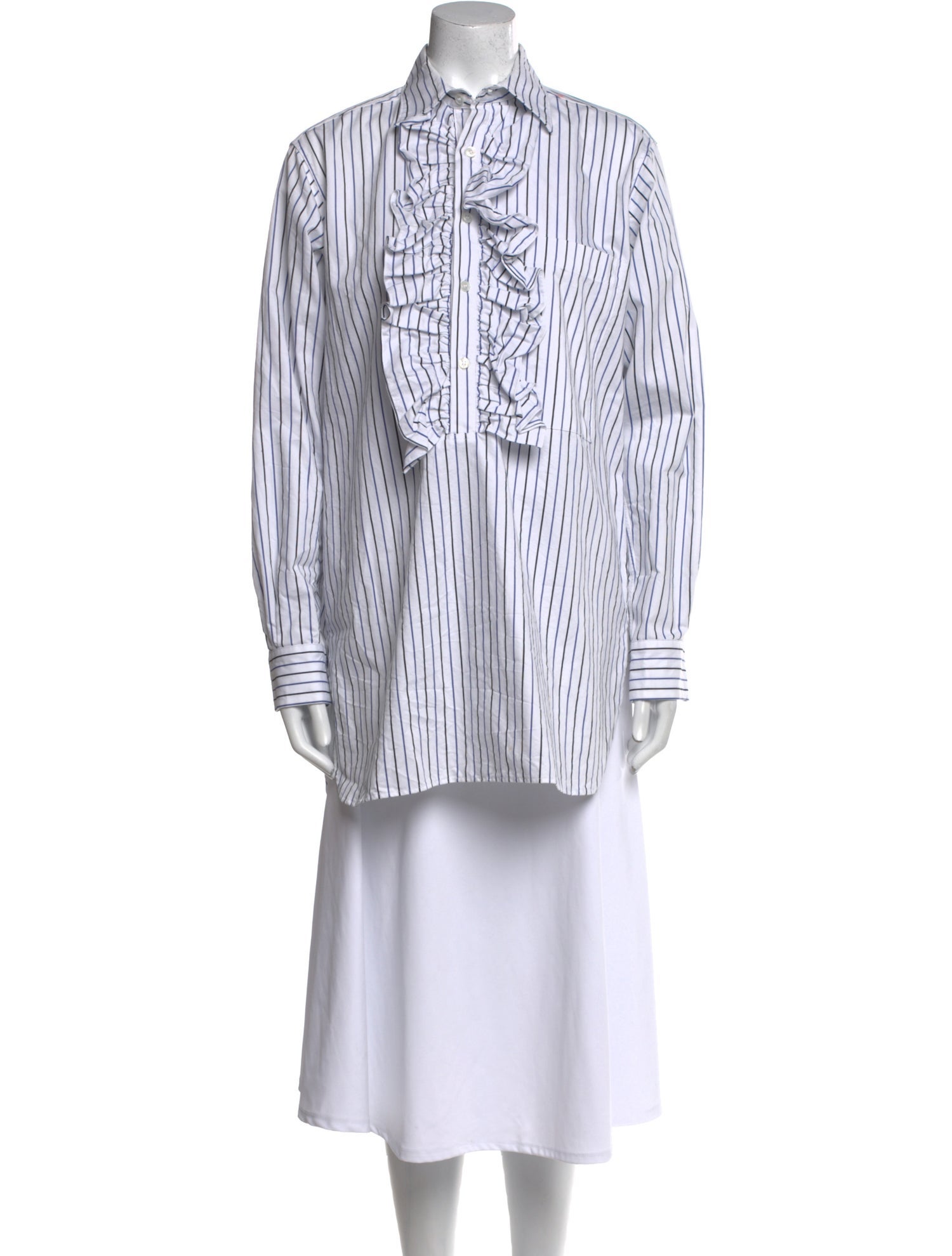 PLAN C Striped Long Sleeve Tunic