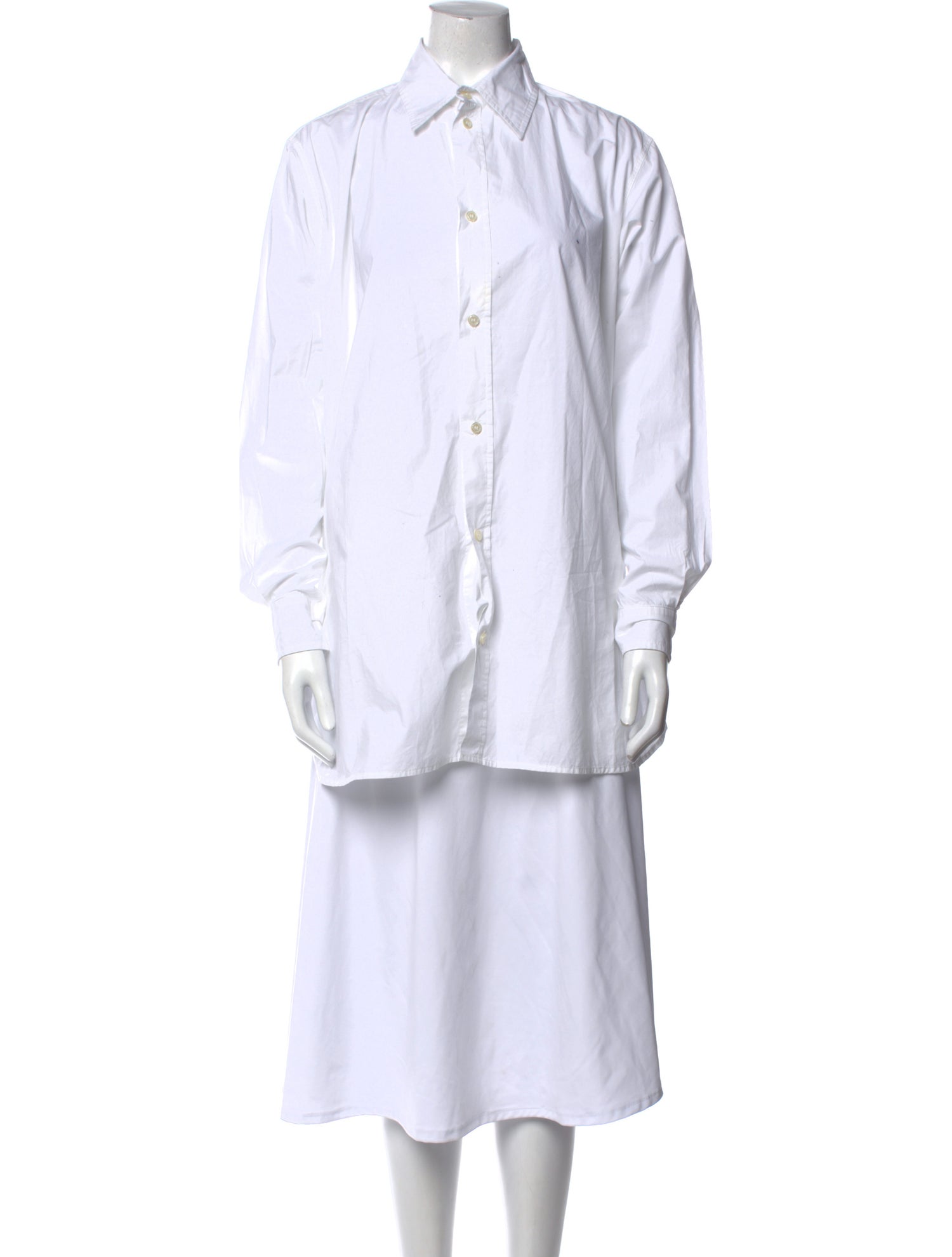 PLAN C Long Sleeve Button-Up Top