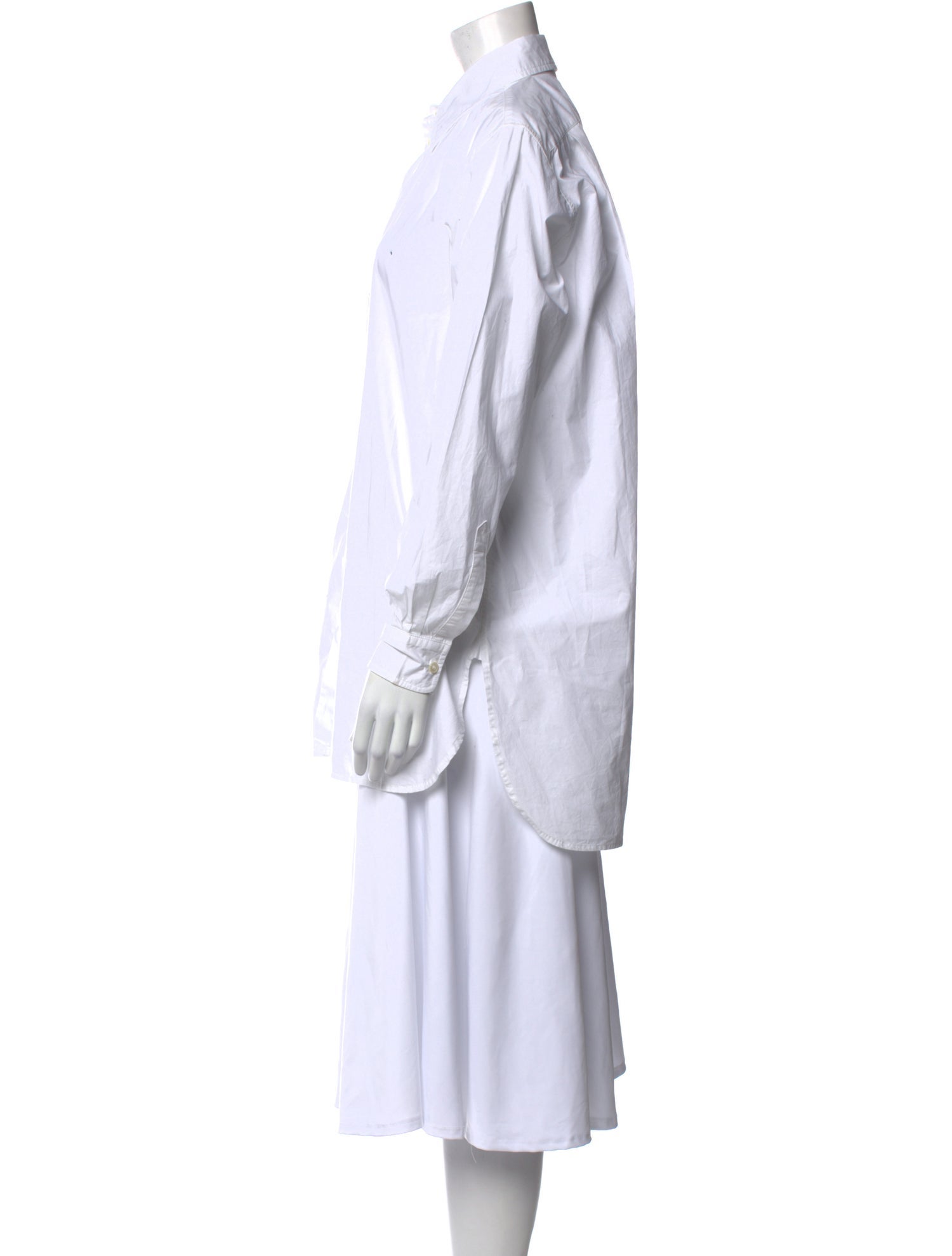 PLAN C Long Sleeve Button-Up Top