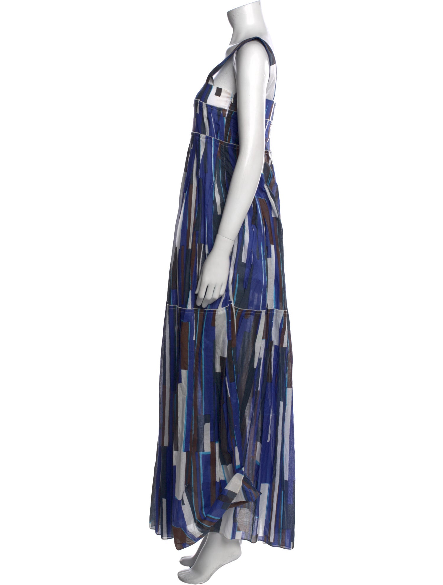 PLAN C Printed Long Dress