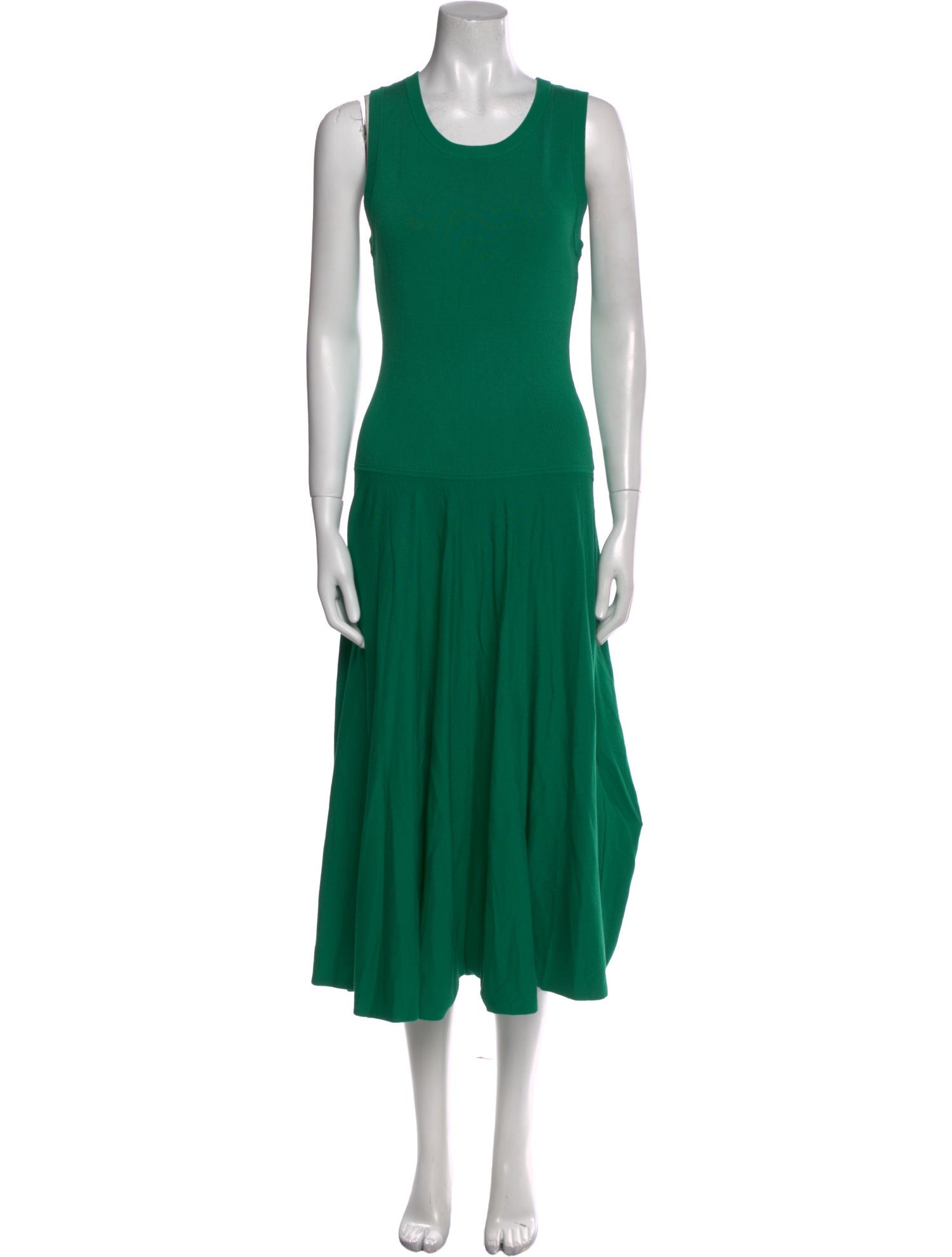 PLAN C Scoop Neck Long Dress