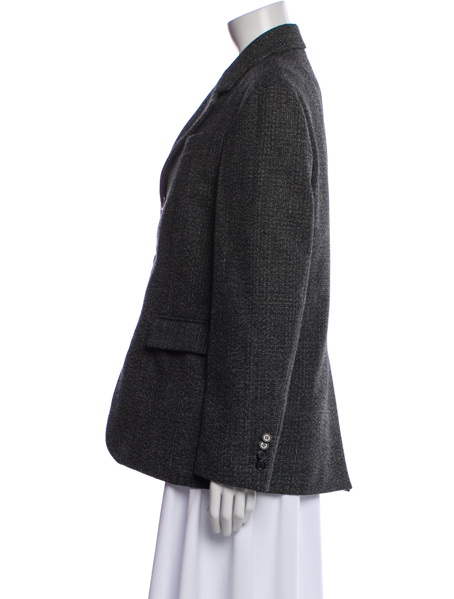 PLAN C Wool Tweed Pattern Blazer