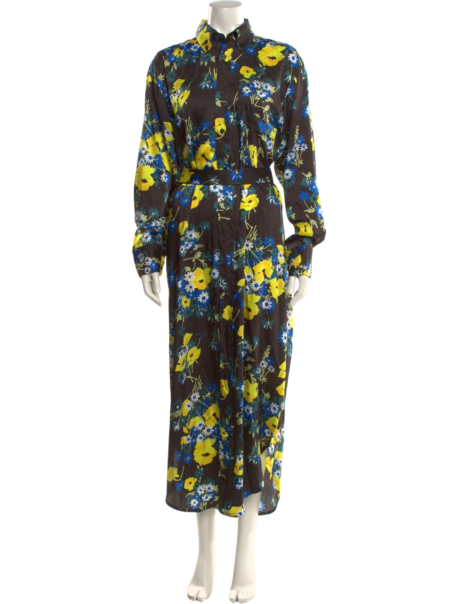 PLAN C Floral Print Long Dress