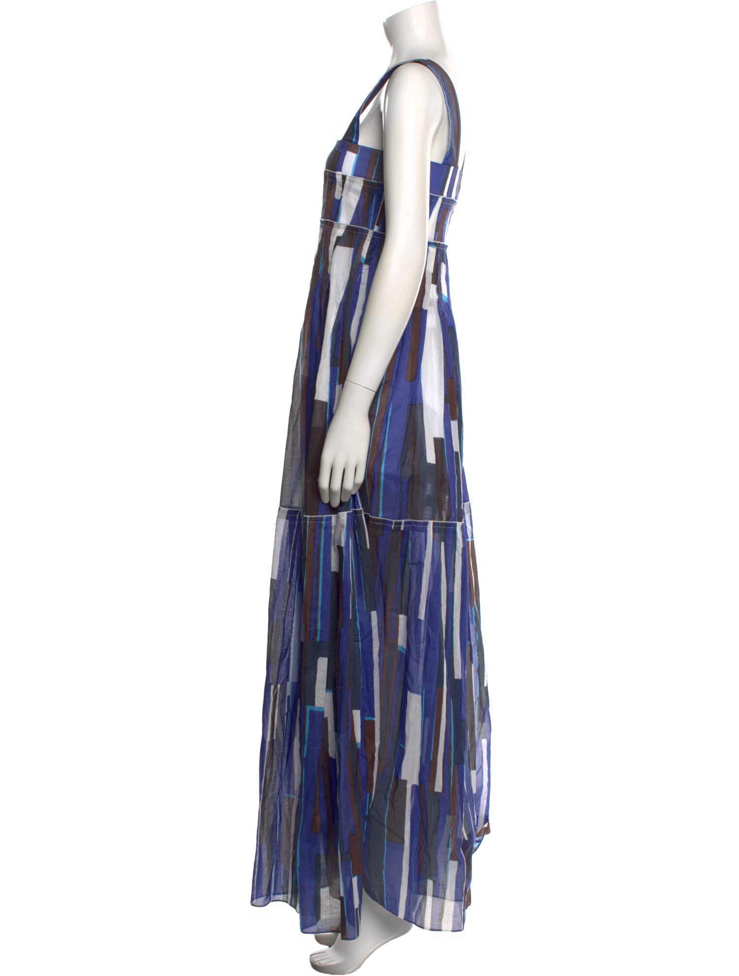 PLAN C Printed Long Dress