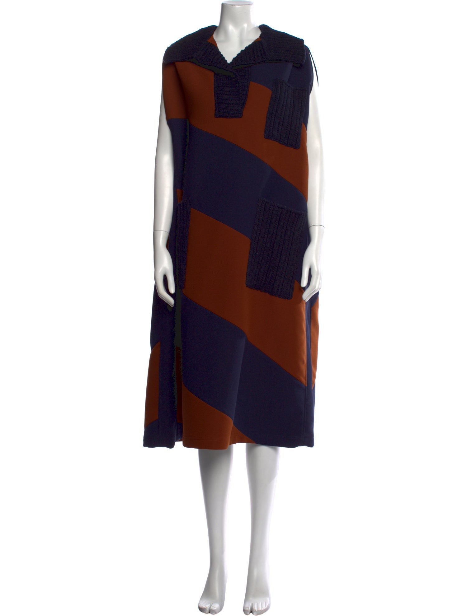 PLAN C Virgin Wool Midi Length Dress