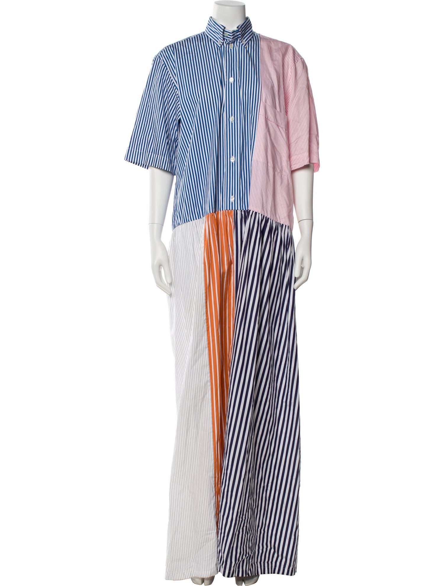 PLAN C Striped Long Dress