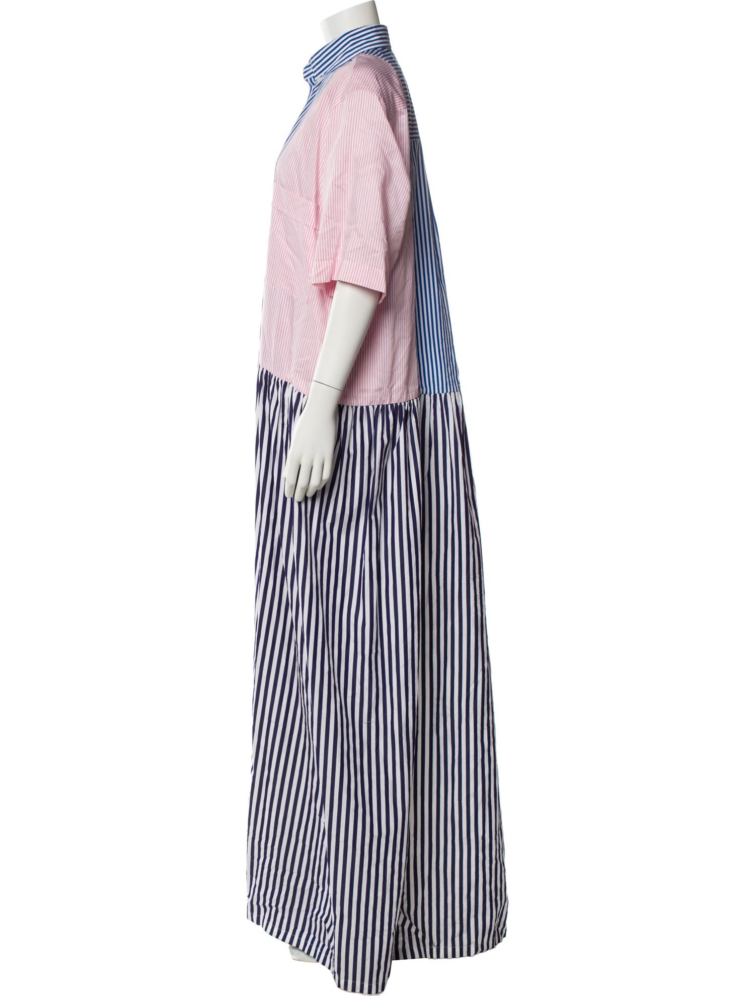 PLAN C Striped Long Dress