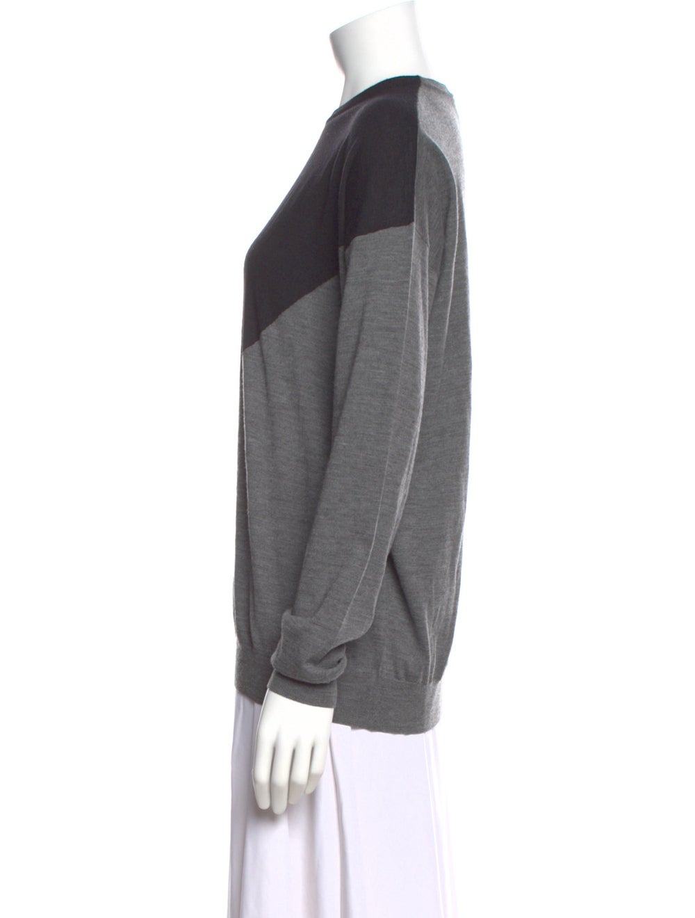 PLAN C Merino Wool Colorblock Pattern Sweater - image 2
