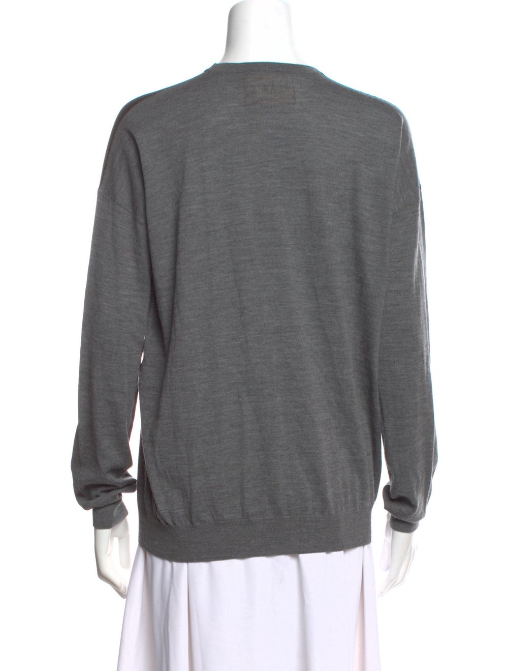 PLAN C Merino Wool Colorblock Pattern Sweater - image 3
