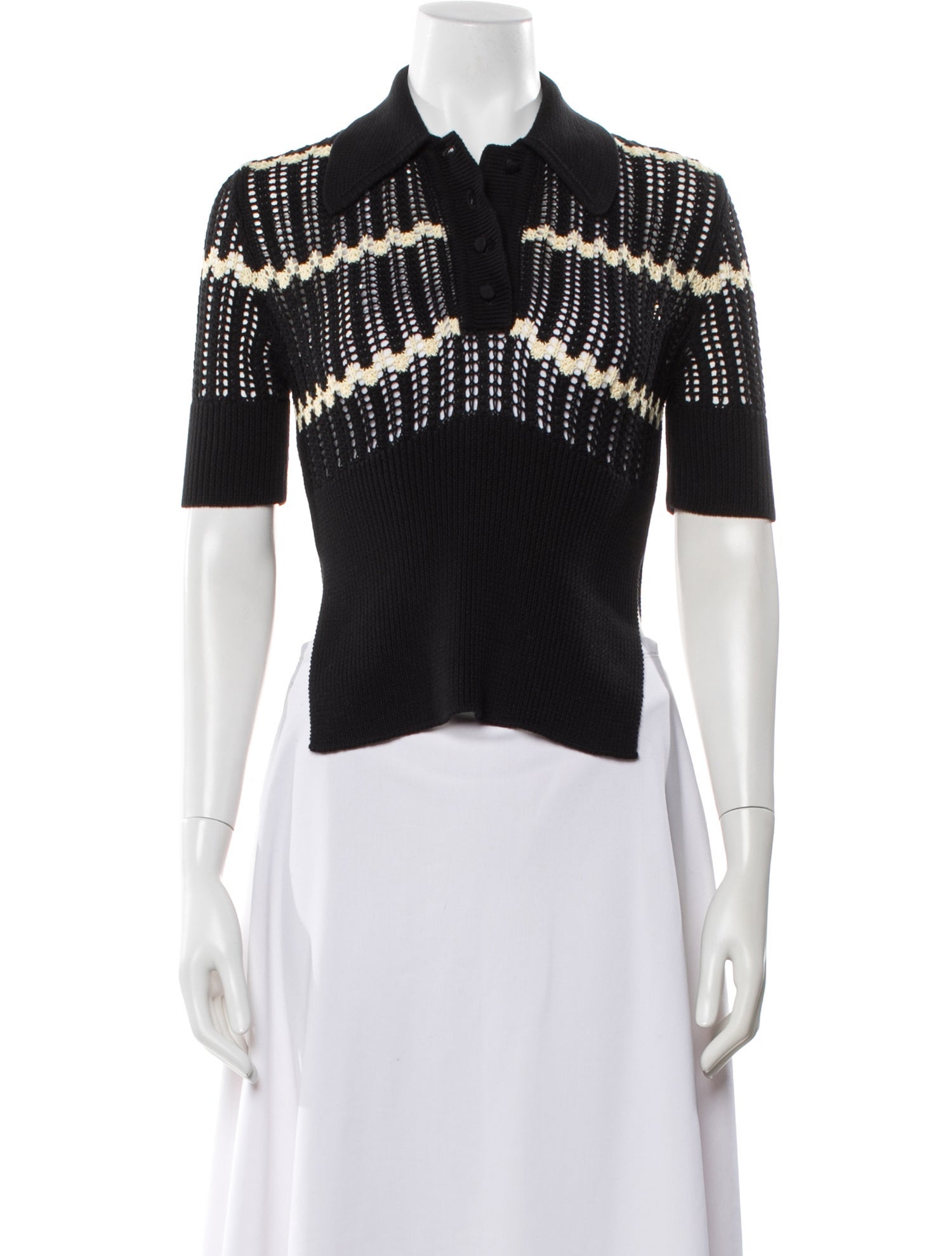 PLAN C Patterned Short Sleeve Polo w/ Tags