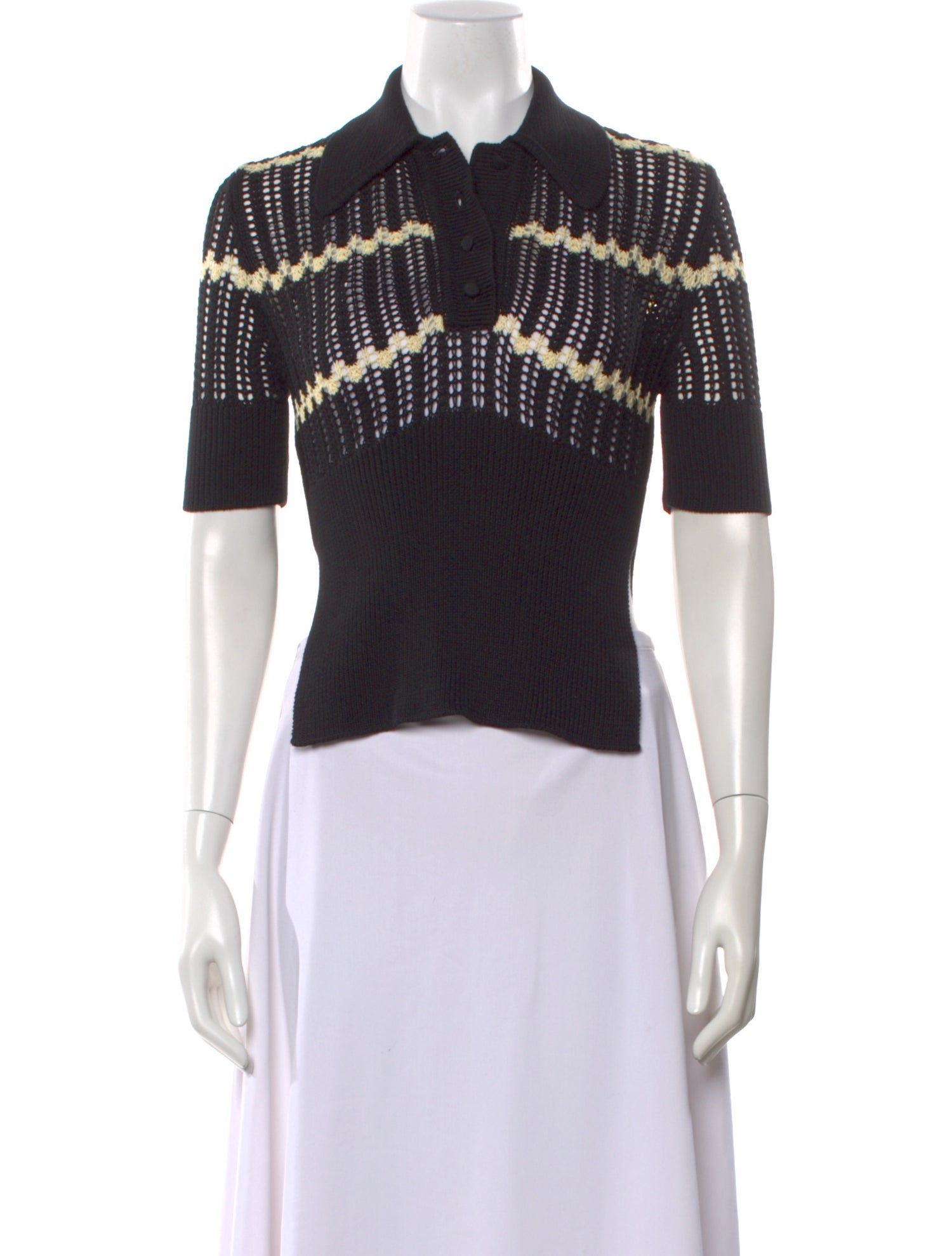 PLAN C Striped Short Sleeve Polo w/ Tags