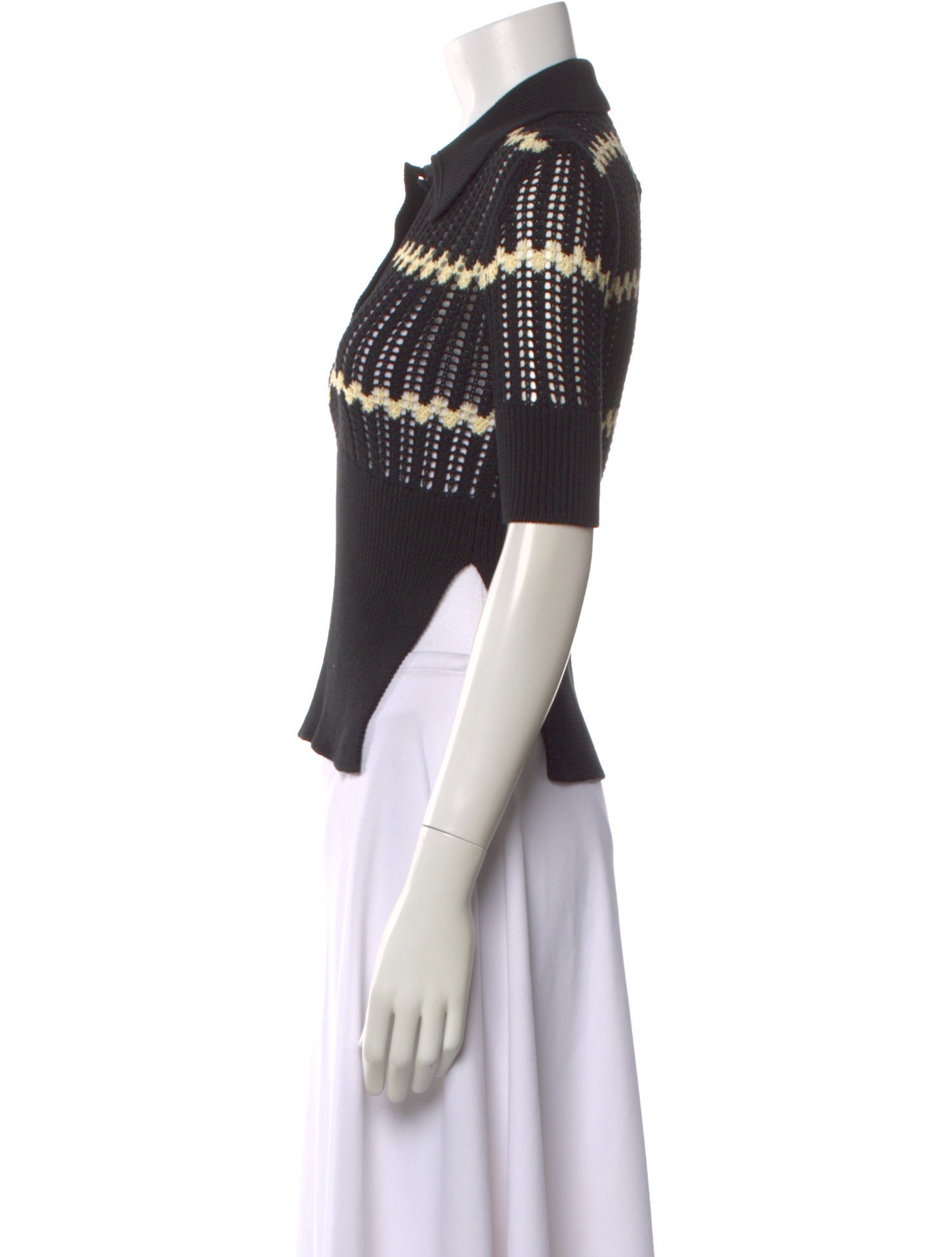 PLAN C Striped Short Sleeve Polo w/ Tags
