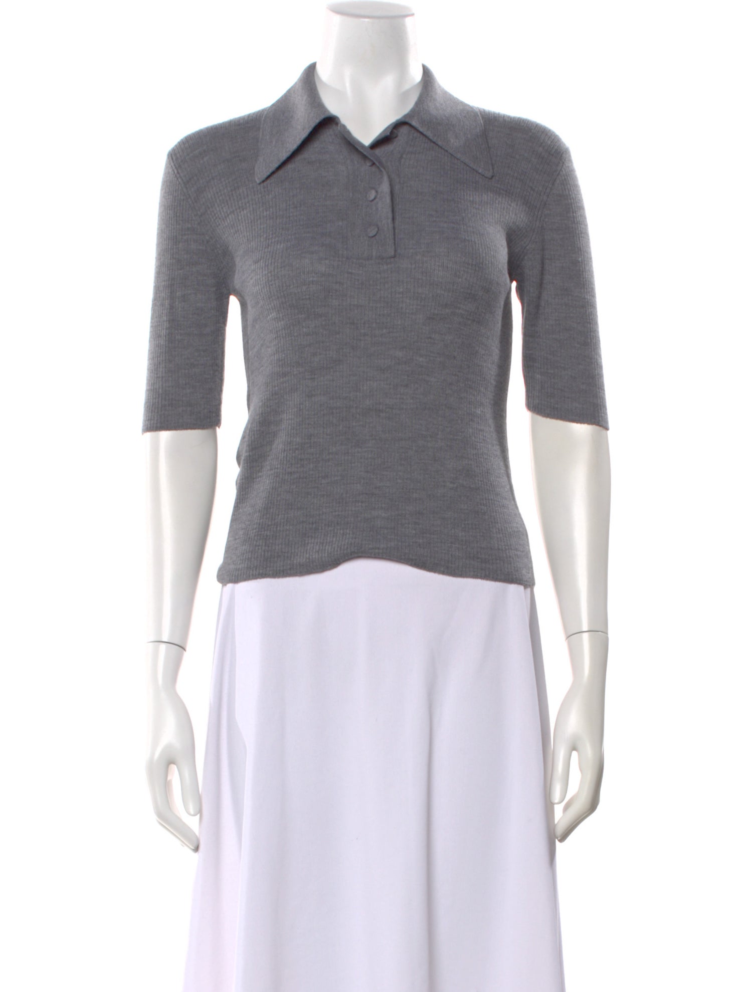 PLAN C Merino Wool Short Sleeve Polo
