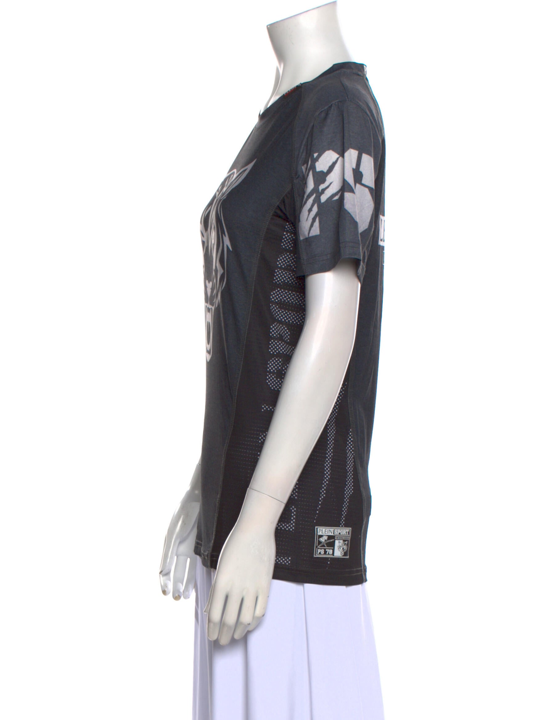 Plein Sport Graphic Print Crew Neck T-Shirt w/ Tags