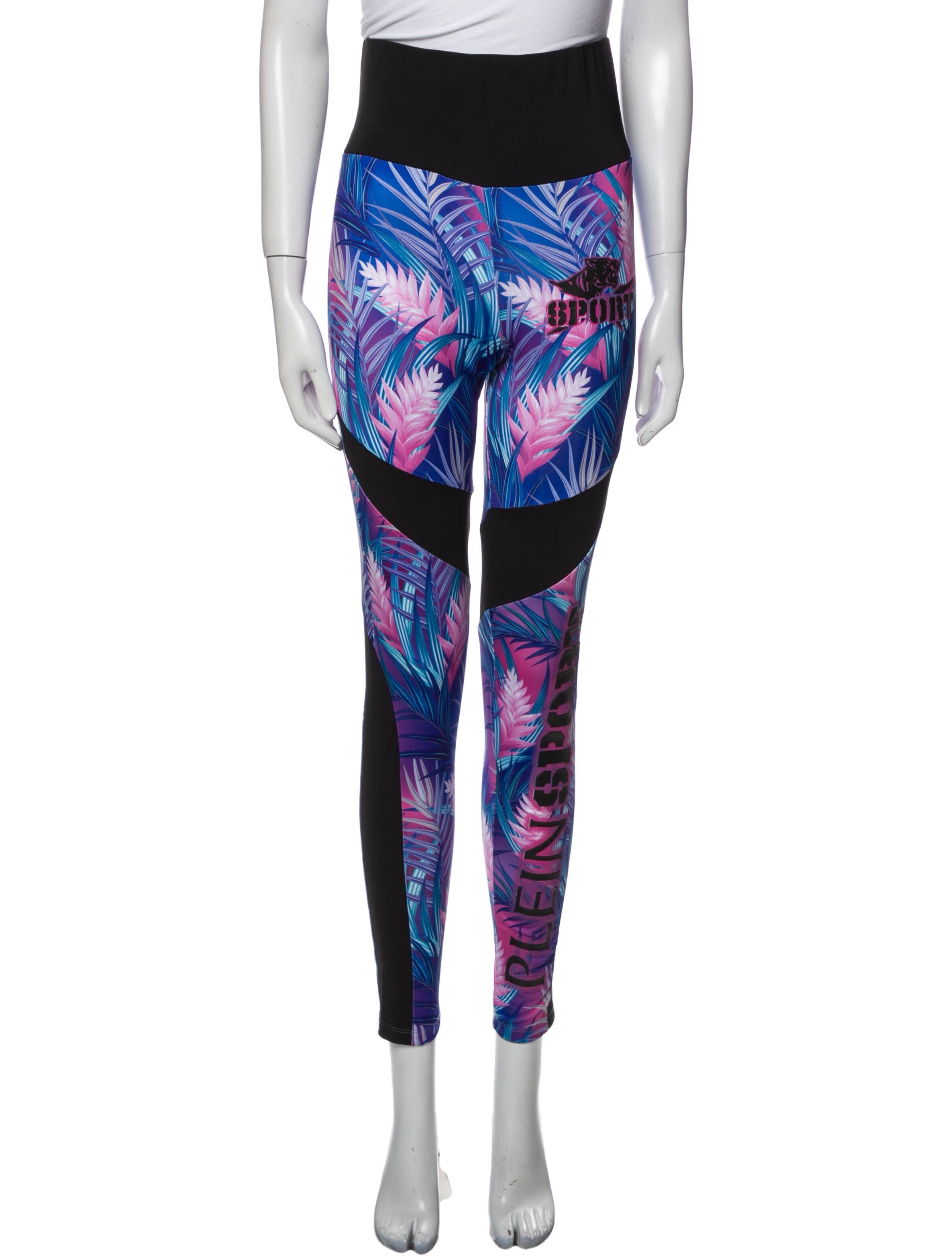 Plein Sport Floral Print Skinny Leg Pants w/ Tags