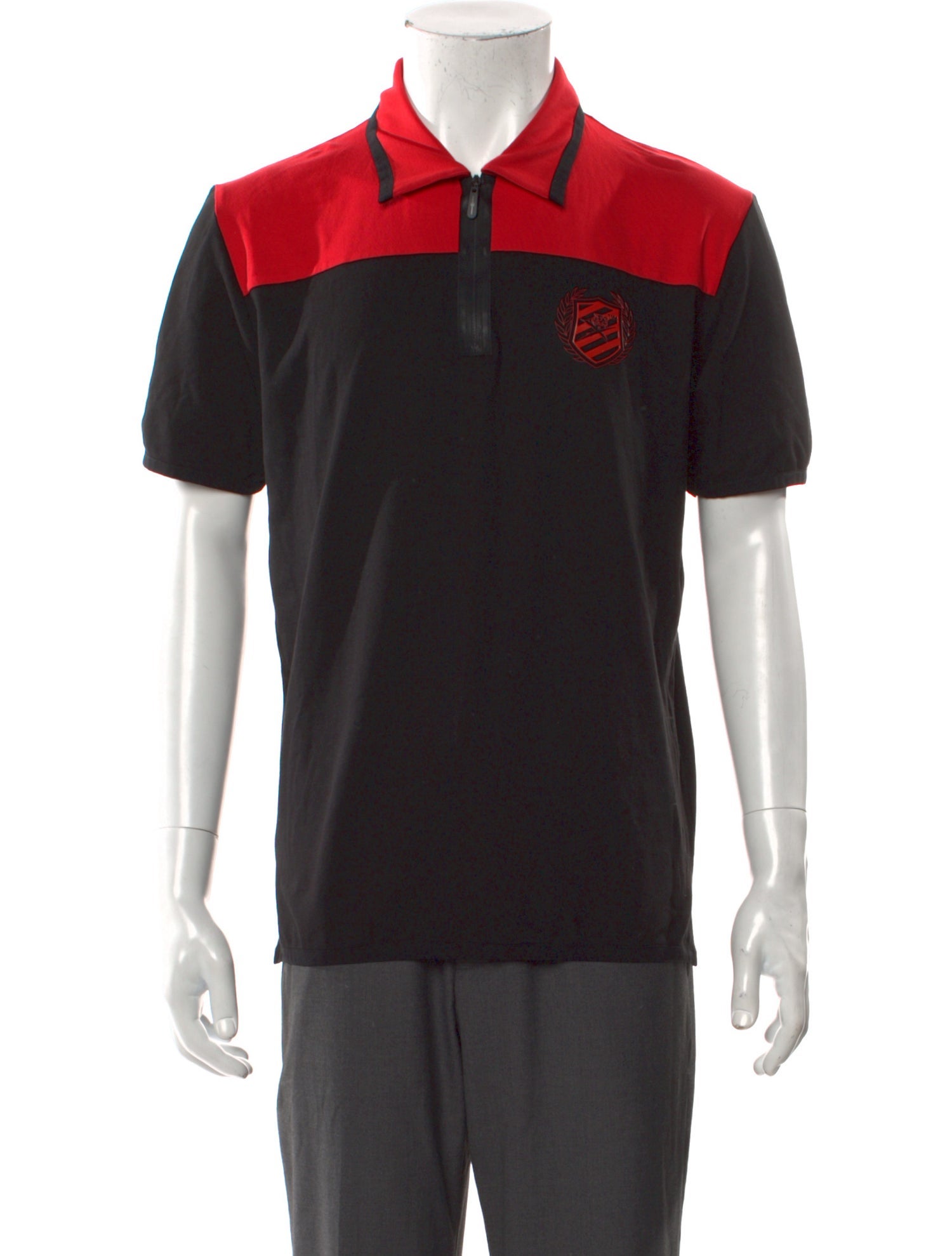 Plein Sport Colorblock Pattern Collar Polo Shirt