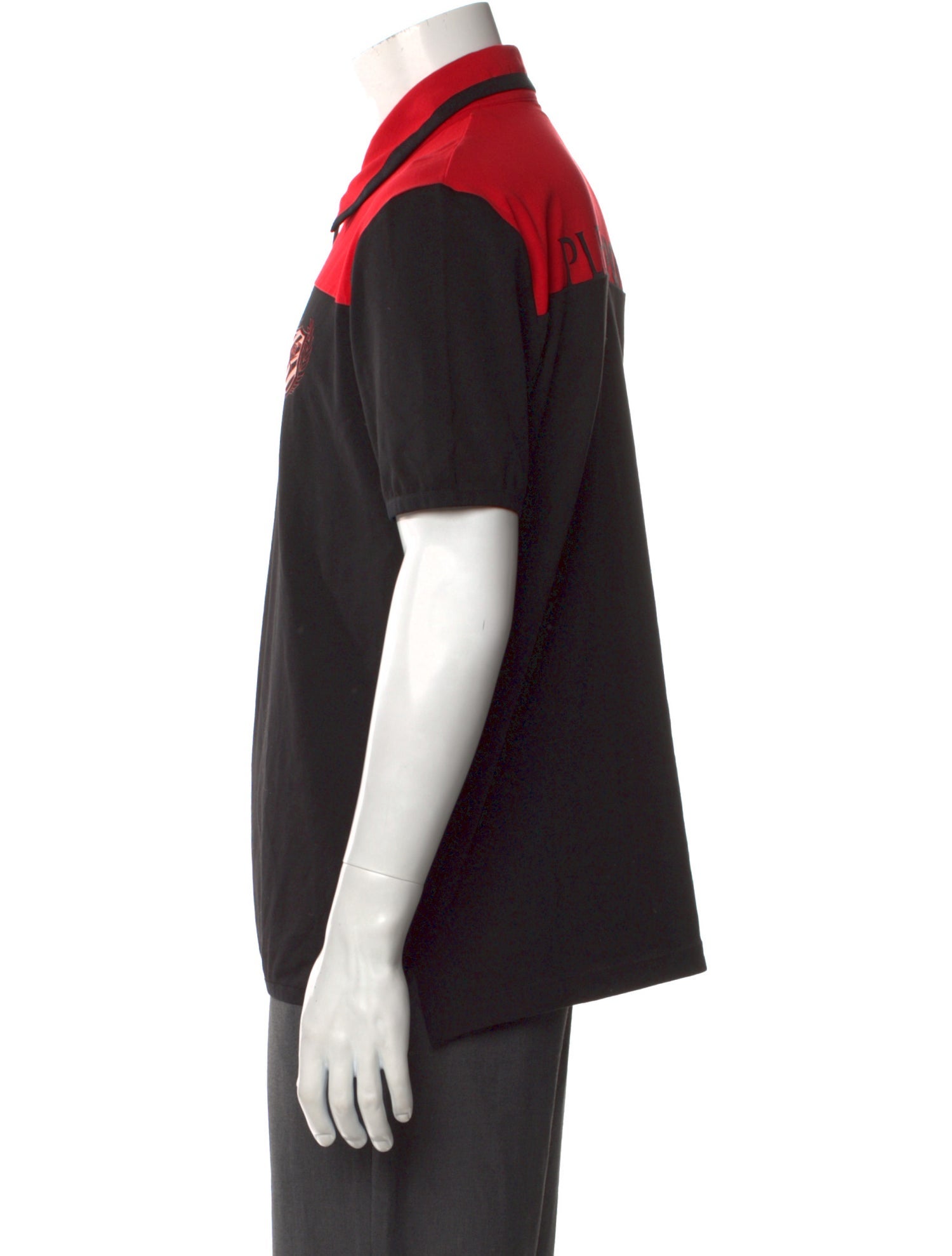 Plein Sport Colorblock Pattern Collar Polo Shirt