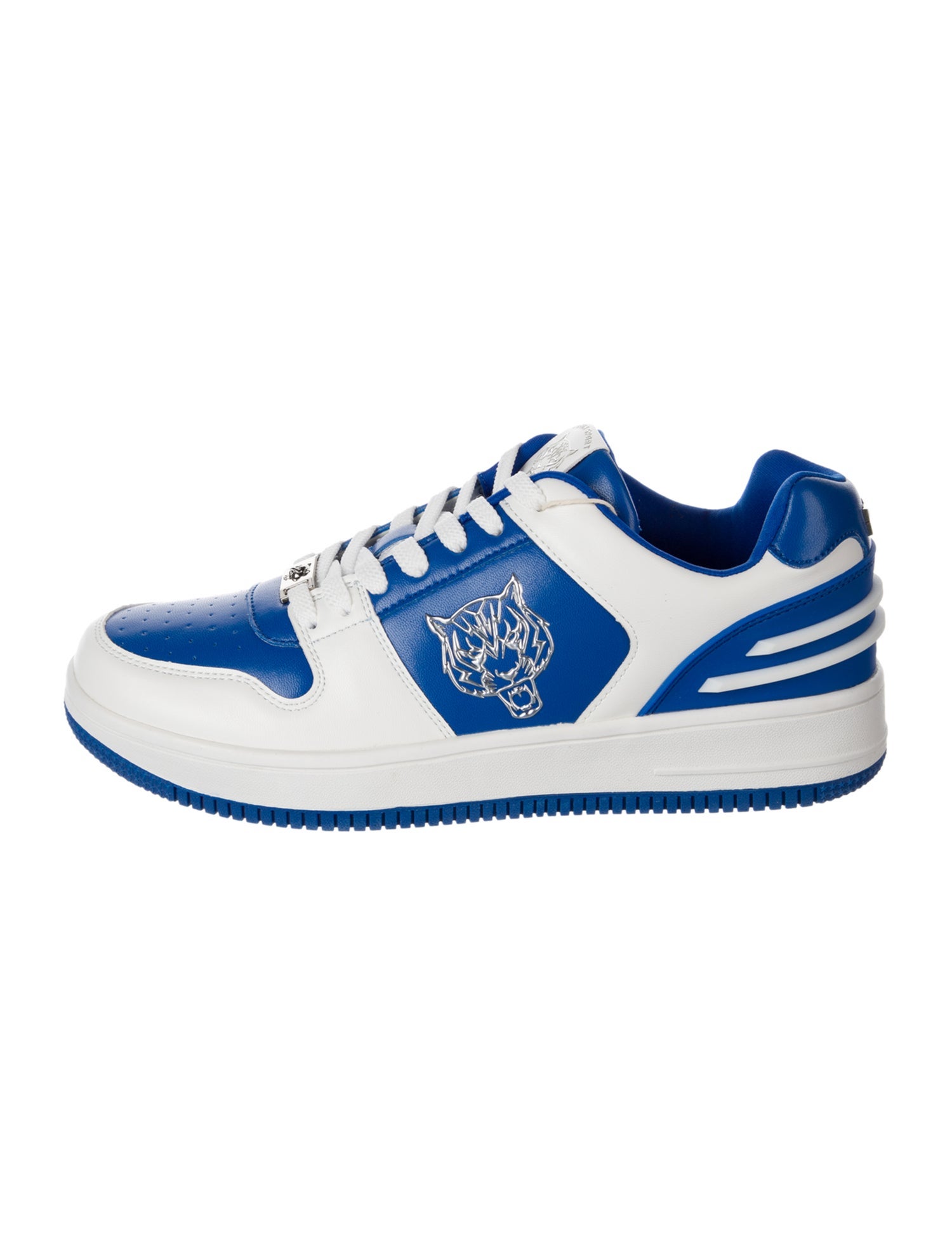 Plein Sport Leather Graphic Print Sneakers