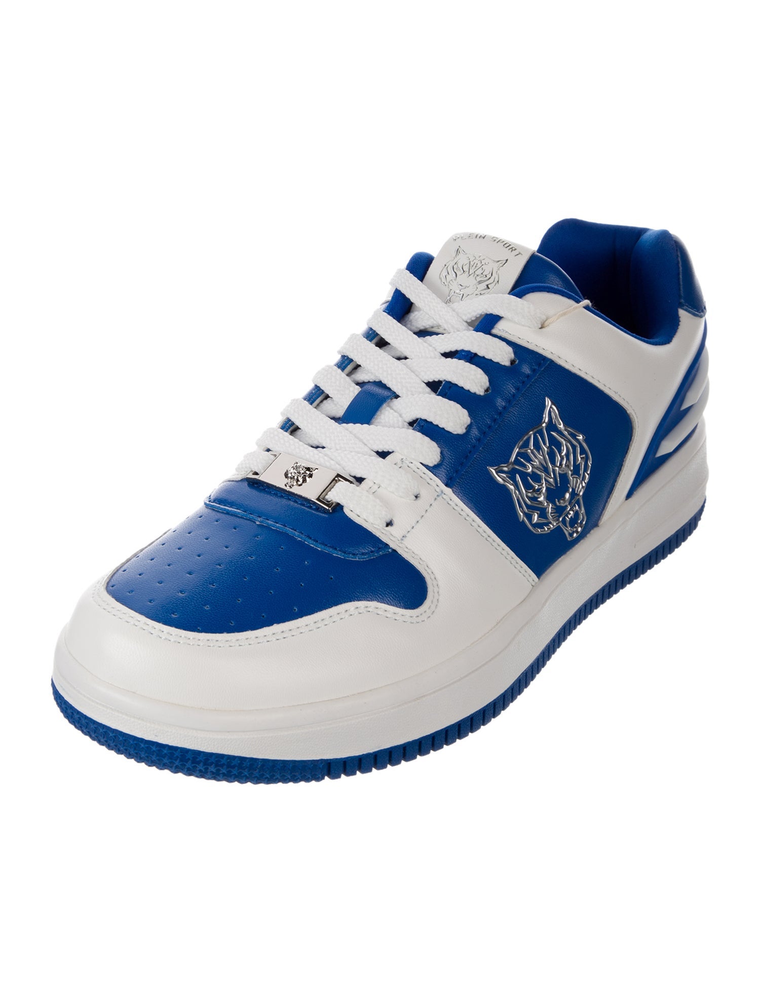 Plein Sport Leather Graphic Print Sneakers