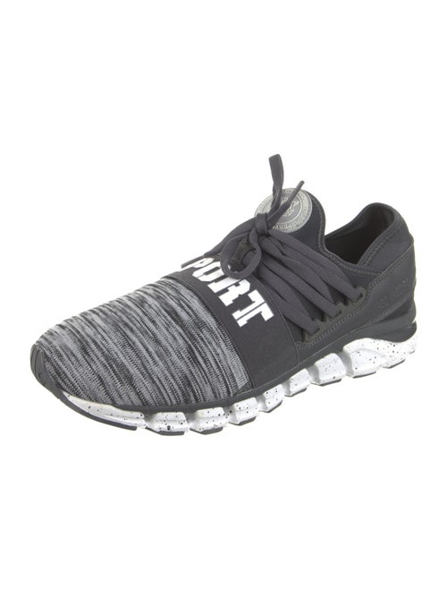 Plein Sport Graphic Print Leather Trim Embellishment Sneakers