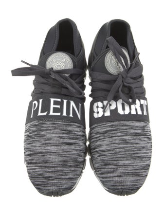 Plein Sport Graphic Print Leather Trim Embellishment Sneakers