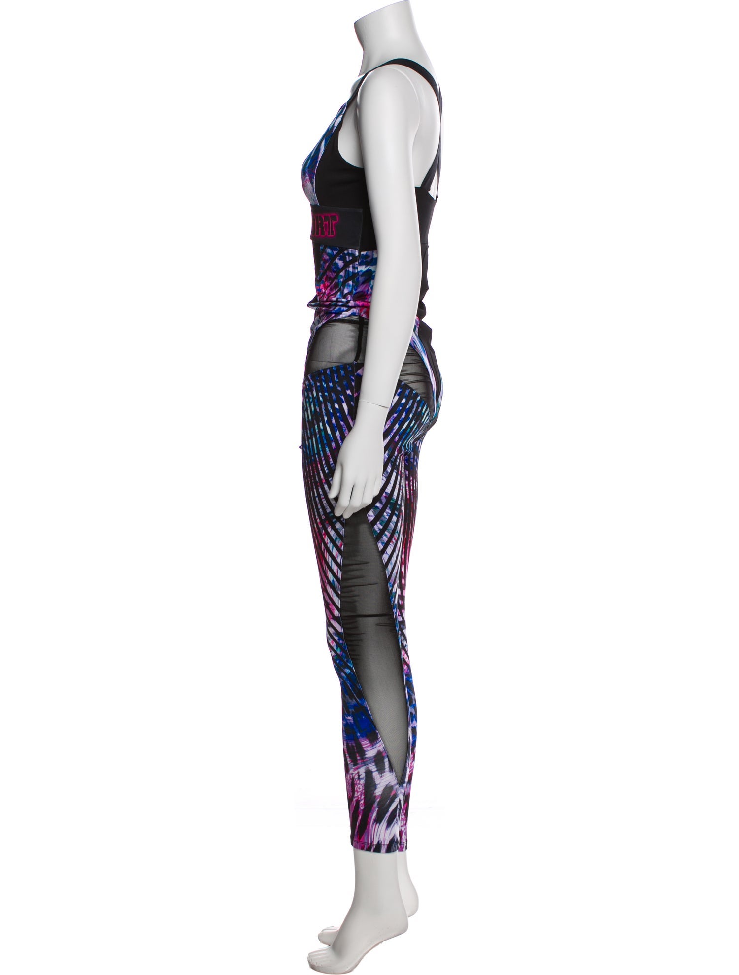 Plein Sport Printed Scoop Neck Jumpsuit w/ Tags