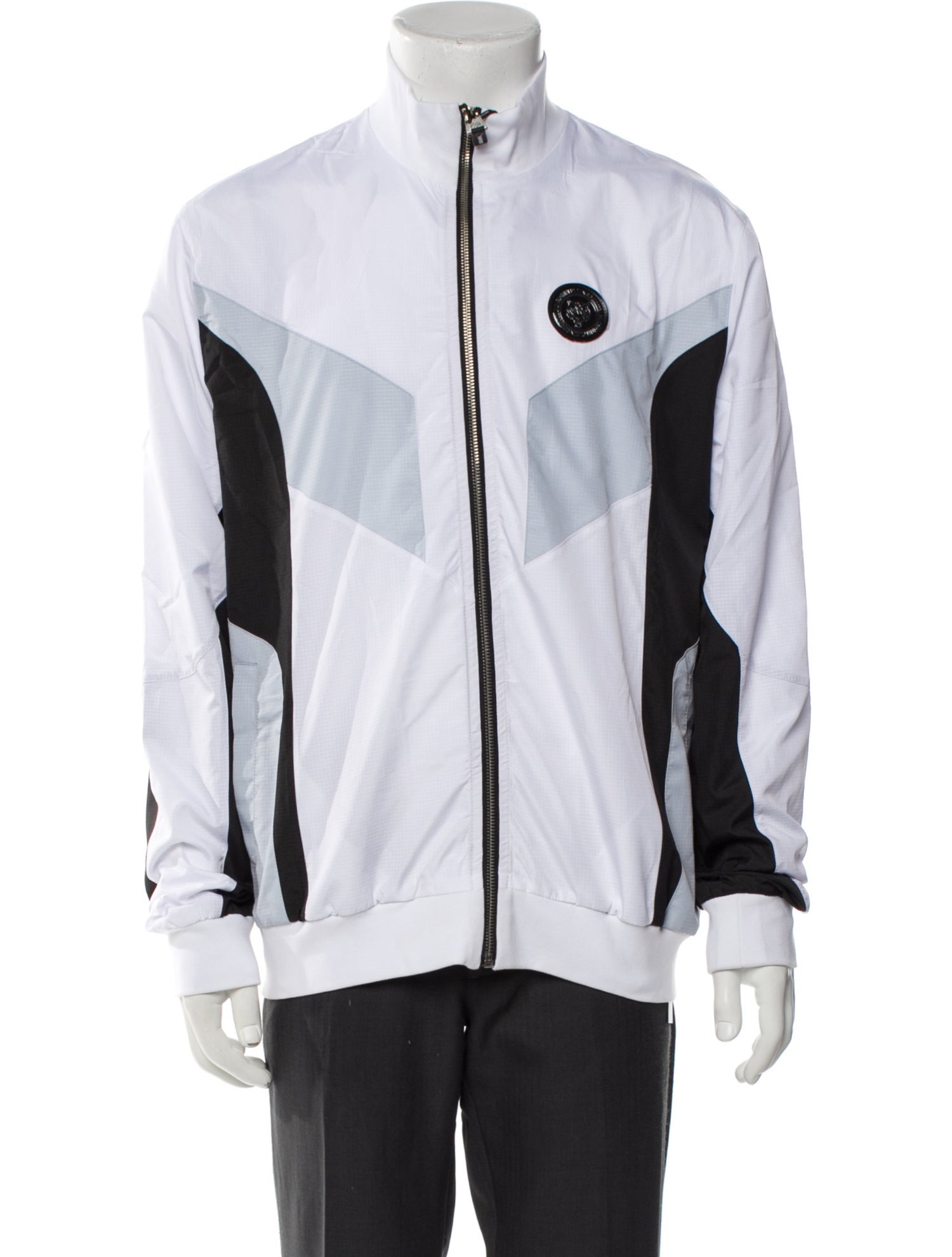 Plein Sport Colorblock Pattern Windbreaker w/ Tags