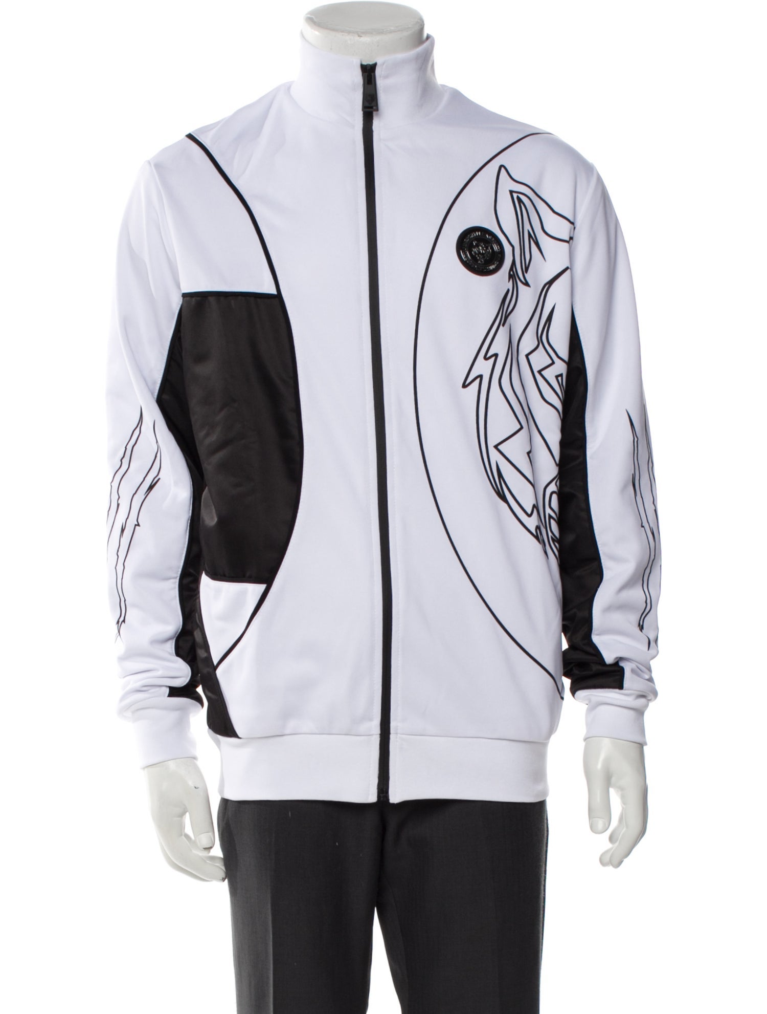 Plein Sport Colorblock Pattern Windbreaker w/ Tags