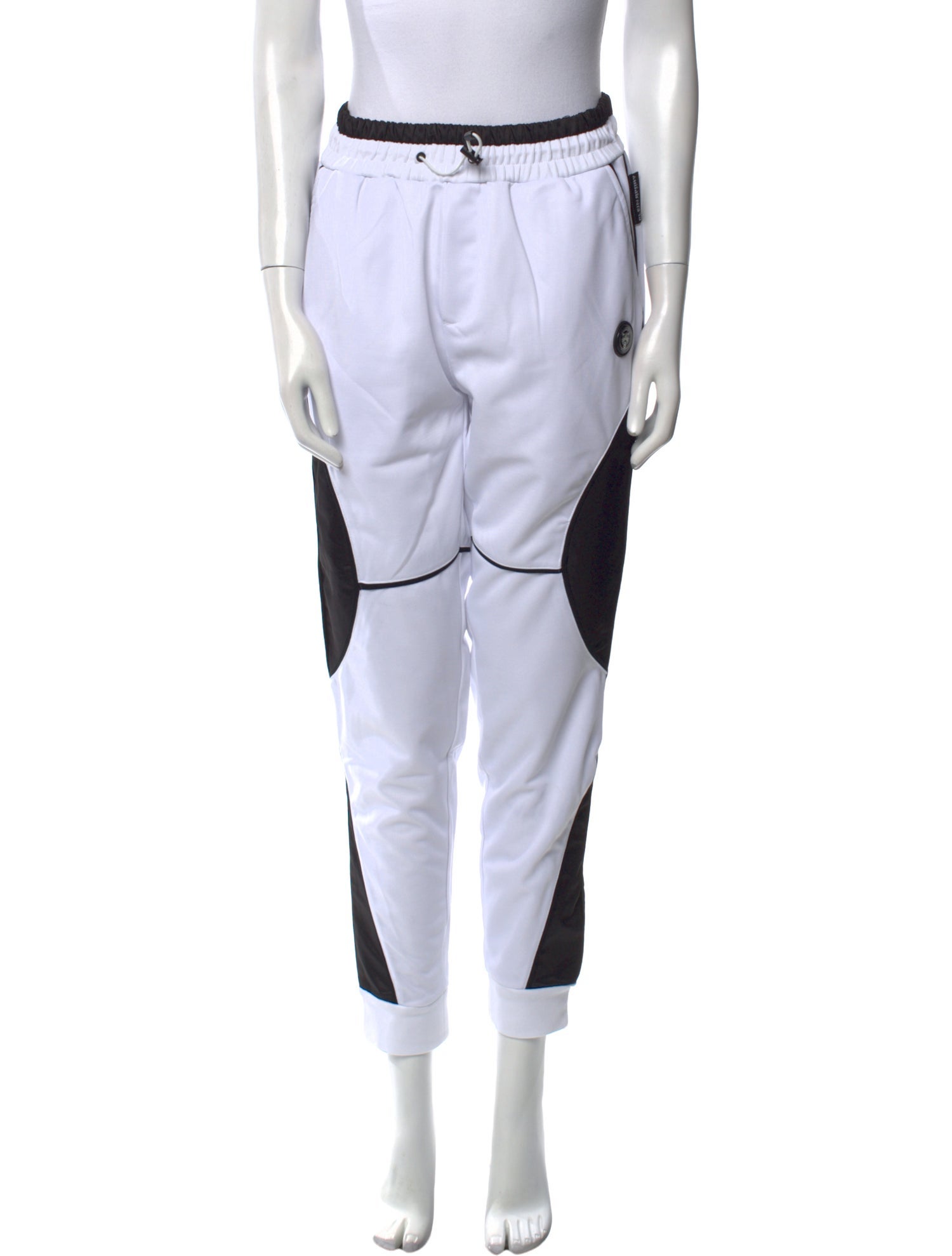 Plein Sport Colorblock Pattern Skinny Leg Pants
