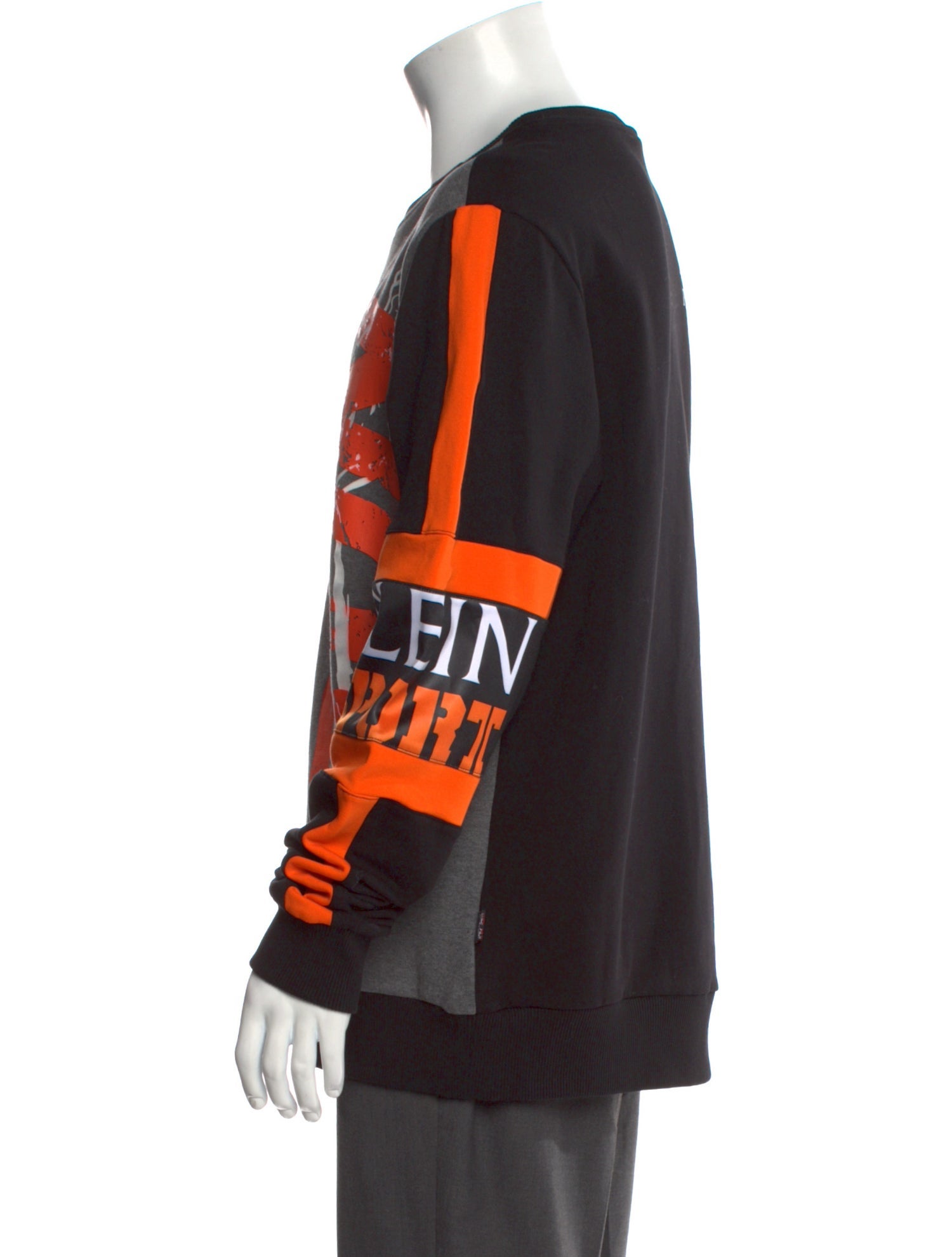 Plein Sport Colorblock Pattern Crew Neck Pullover